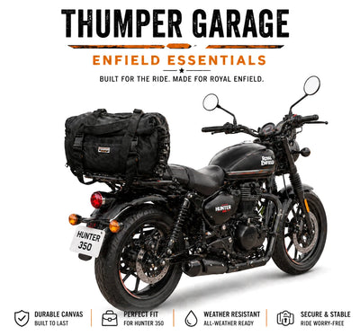 TAIL BAG BLACK FIT FOR ROYAL ENFIELD HUNTER 350