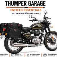 TOURING PANNIER BAGS (36L) BLACK FIT FOR ROYAL ENFIELD BULLET 350