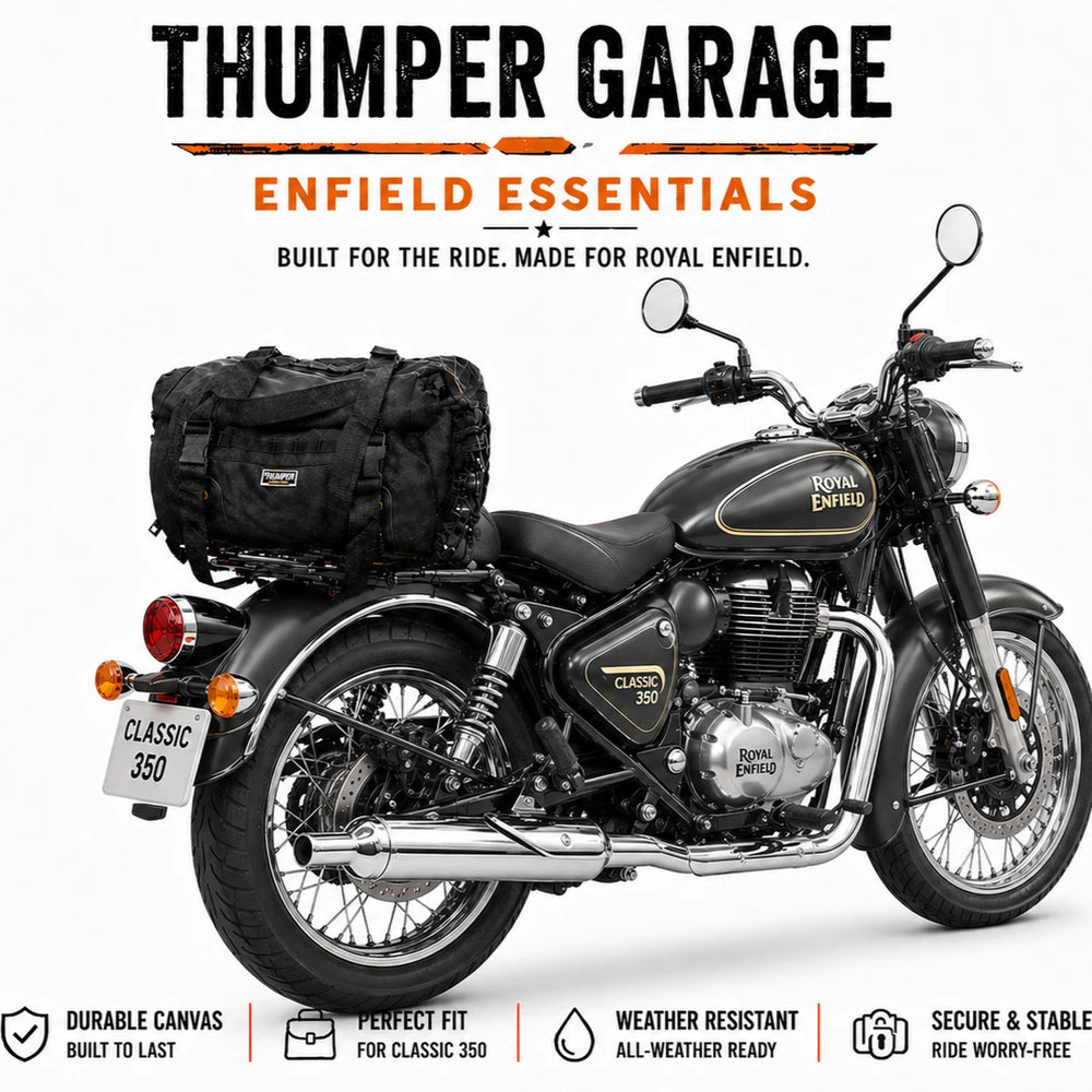 TAIL BAG BLACK FIT FOR ROYAL ENFIELD CLASSIC 350