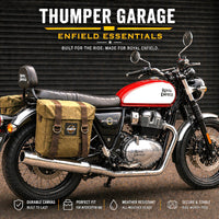 OLIVE MILITARY PANNIER BAGS FIT FOR ROYAL ENFIELD INTERCEPTOR 650
