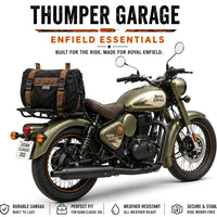 TAIL BAG BLACK- BROWN FIT FOR ROYAL ENFIELD GOAN CLASSIC 350