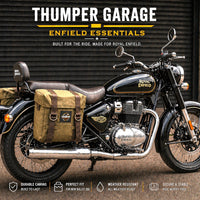 OLIVE MILITARY PANNIER BAGS FIT FOR ROYAL ENFIELD BULLET 350