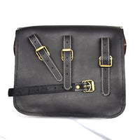 GENUINE LEATHER TOURING PANNIER BAGS (COFFEE BROWN) FIT FOR ROYAL ENFIELD SUPER METEOR 650