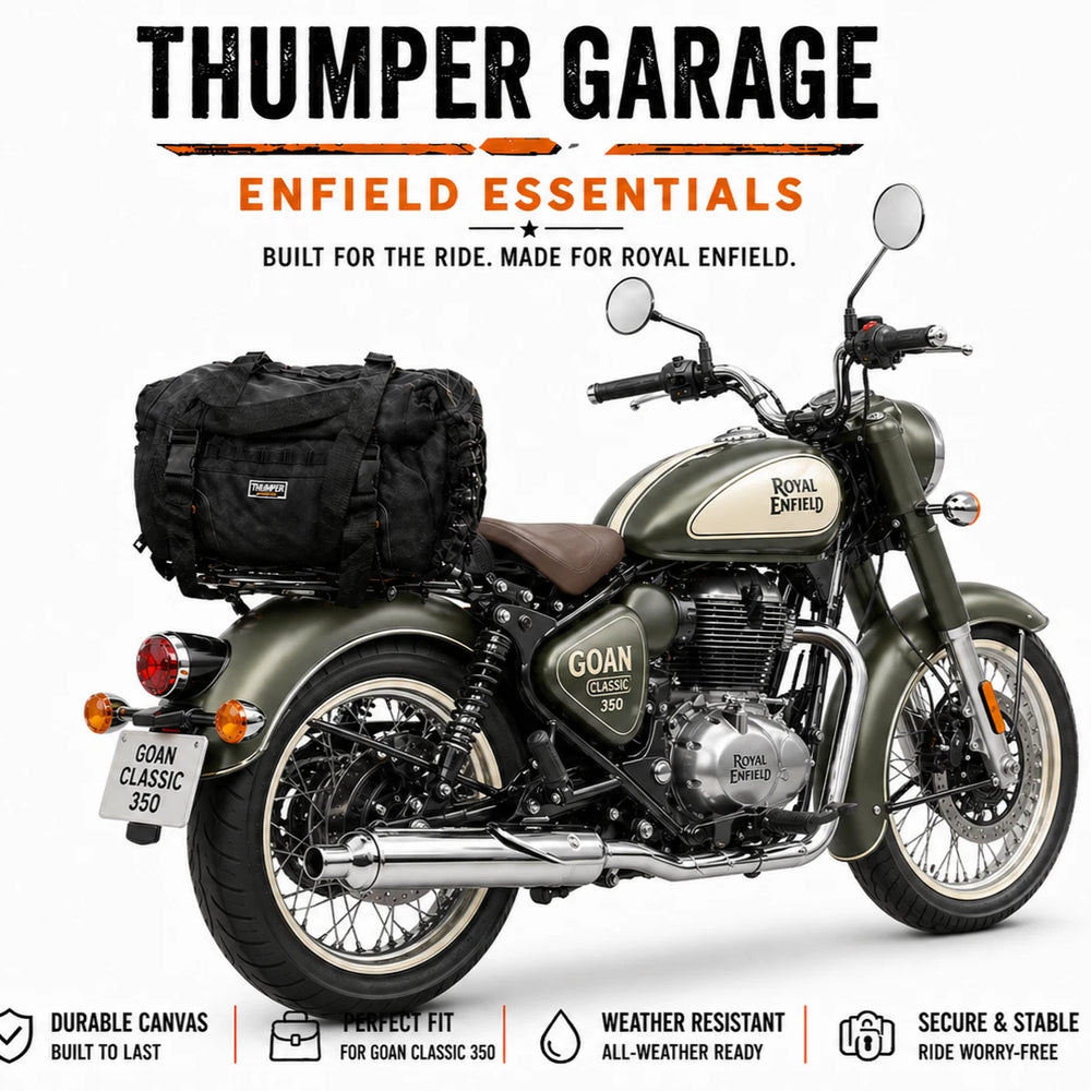 TAIL BAG BLACK FIT FOR ROYAL ENFIELD GOAN CLASSIC 350