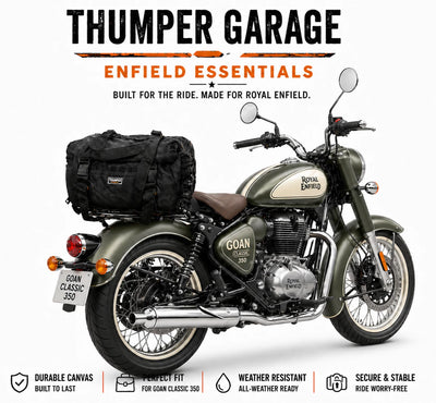 TAIL BAG BLACK FIT FOR ROYAL ENFIELD GOAN CLASSIC 350