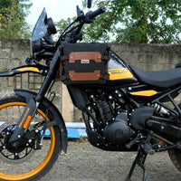 TRAIL PACK ( 8L )BLACK- BROWN FIT FOR ROYAL ENFIELD HIMALAYAN 450