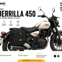 TOURING PANNIER BAGS (36L) BLACK FIT FOR ROYAL ENFIELD GUERRILLA 450