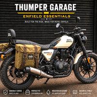 OLIVE MILITARY PANNIER BAGS FIT FOR ROYAL ENFIELD GUERRILLA 450
