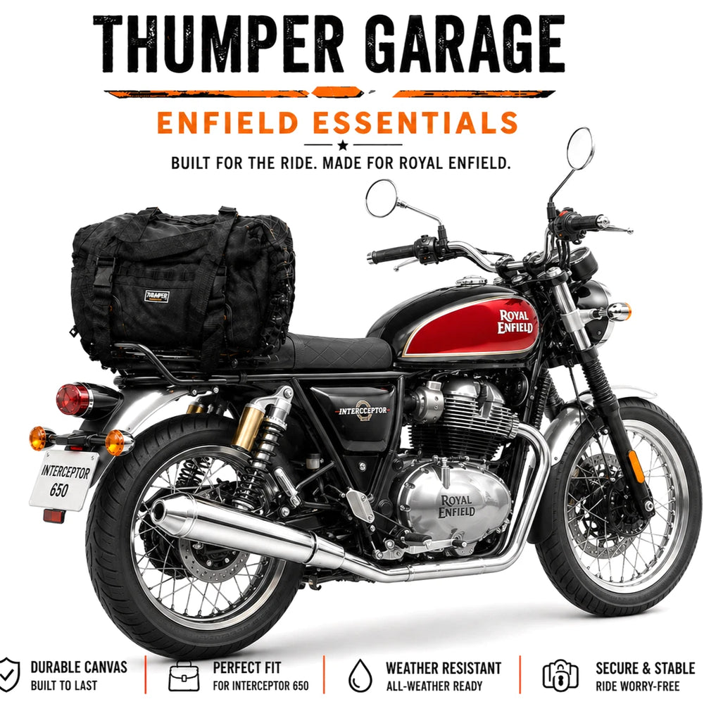 TAIL BAG BLACK FIT FOR ROYAL ENFIELD INTERCEPTOR 650