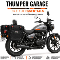 TOURING PANNIER BAGS (36L) BLACK FIT FOR ROYAL ENFIELD METEOR 350