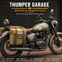 OLIVE MILITARY PANNIER BAGS FIT FOR ROYAL ENFIELD GOAN CLASSIC 350