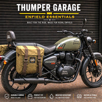 OLIVE MILITARY PANNIER BAGS FIT FOR ROYAL ENFIELD SHOTGUN 650