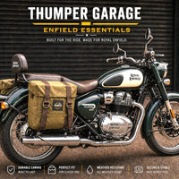 OLIVE MILITARY PANNIER BAGS FIT FOR ROYAL ENFIELD CLASSIC 650