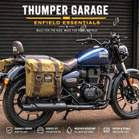 GENUINE LEATHER TOURING PANNIER BAGS (COFFEE BROWN) FIT FOR ROYAL ENFIELD METEOR 350