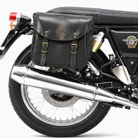 GENUINE LEATHER TOURING PANNIER BAGS (DUSTY BROWN) FIT FOR ROYAL ENFIELD CONTINENTAL GT 650