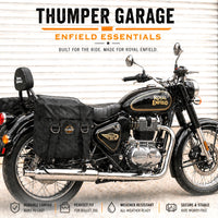 BLACK MILITARY PANNIER BAGS FIT FOR ROYAL ENFIELD BULLET 350