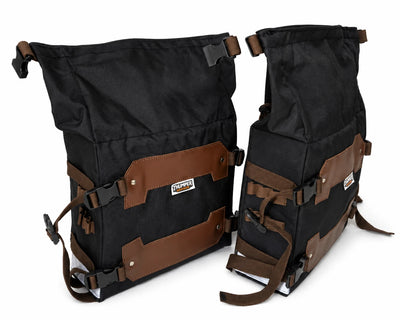 TRAIL PACK, SADDLE BAGS AND TAIL BAG COMBO (BLACK-BBROWN) FIT FOR ROYAL ENFIELD HIMALAYAN 450