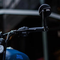 BLACK BAR END MIRROR TYPE-1 FIT FOR ROYAL ENFIELD BEAR 650