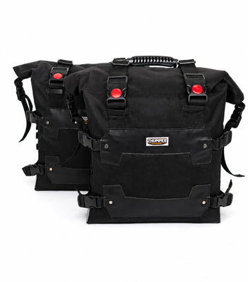 TOURING PANNIER BAGS (36L) BLACK FIT FOR ROYAL ENFIELD BULLET 350