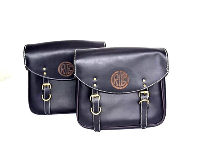 GENUINE LEATHER TOURING PANNIER BAGS (COFFEE BROWN) FIT FOR ROYAL ENFIELD GOAN CLASSIC 350